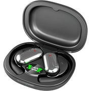 AI Translation Earbuds Real-Time 144-Language Translator Open Ear Wireless Earbuds for Travel Business and Language Learning-Black