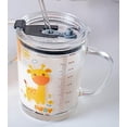 thumbnail image 1 of Taza para niños, leche, desayuno, pajita, vaso, leche, té, taza con W, 1 of 5