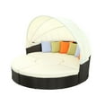 thumbnail image 3 of Modway Quest Canopy Outdoor Patio Daybed in Espresso White, 3 of 6