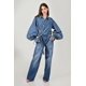 thumbnail image 4 of Blusa denim cruzada con lazo Roman Fashion /Juvenil, 41698 (Mezclilla dark) azul oscuro CH, 4 of 6