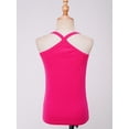 thumbnail image 5 of TiaoBug Kids Girls Cotton Camisole Sleeveless Dance Vest Tops Y Back Yoga Cami Tank Hot Pink 110, 5 of 7