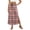 Pink_Skirt, variant on Women's Plaid Print Elastic Waist Long Skirt Summer Casual Elegant High Waist A-Line Maxi Skirts Red S