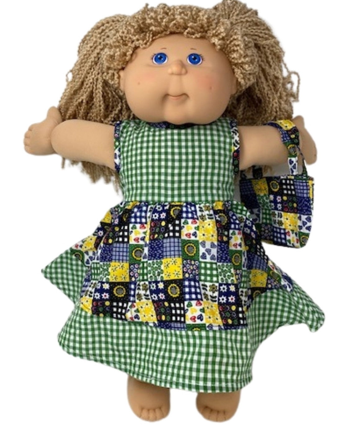 Cabbage Patch Doll Clothes Fits 12 inch Boy Green Check Pants