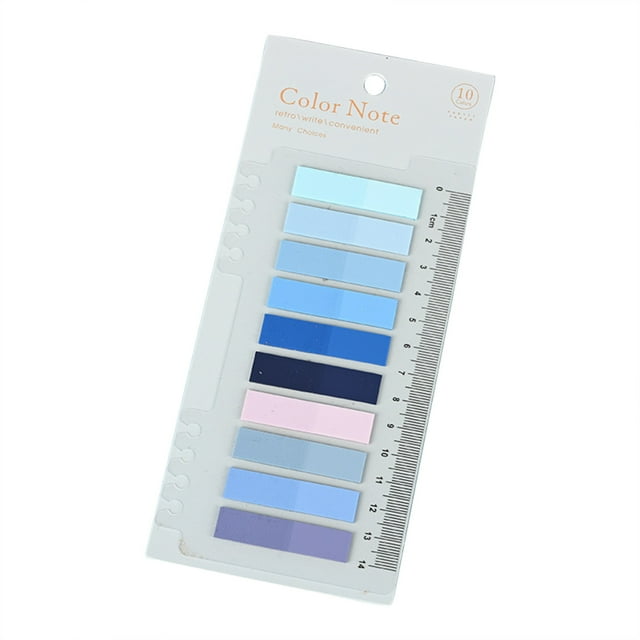 200 Pcs Onglets d'Index Autocollants, 1 Bande de Feuilles d'Onglets d'Index, Notes Autocollantes de Page Inscriptibles avec Règle pour Marquage de Page Classer Dossier Notes Autocollantes de Bureau, Blocs-Notes en Vrac, Fournitures pour Termes Scolaires, Transparent