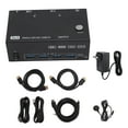 thumbnail image 2 of Conmutador KVM USB3.0, 2 Entradas Y 3 Salidas 8K 30Hz 4K 144Hz, Comparte 3 Pantallas Con Puertos USB 3.0 Integrados, Para PC Impresora Escáner Mouse Teclado, Controlador, 2 of 7