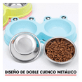 thumbnail image 2 of Comedero Lab.G Doble Mascota AZUL Celeste, 2 of 5