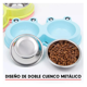 thumbnail image 2 of Comedero Lab.G Doble Mascota AZUL Celeste, 2 of 5