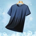 thumbnail image 4 of Workout Shirts for Men Plus Size Cooling Performance T-Shirt Gradient Print Short Sleeve Moisture Wicking Breathable Athletic Tops Size M-5XL, 4 of 5