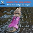 thumbnail image 6 of YCLife Ripstop Life Vest for Dogs, Reflective Dog Life Jacket for Swimming Small Medium Large Dogs Life Vests for Boating, L, Hot Pink, 6 of 8