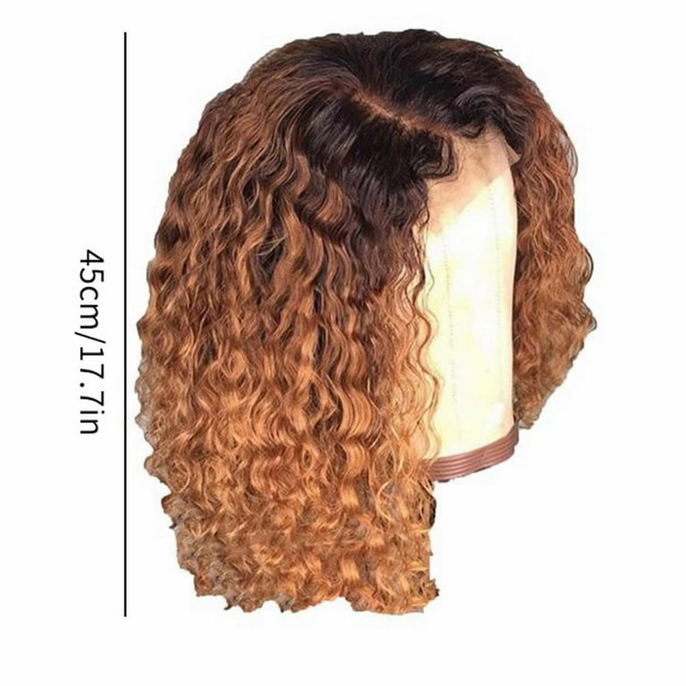 keusn wig gradient color short straight hair student hair cover