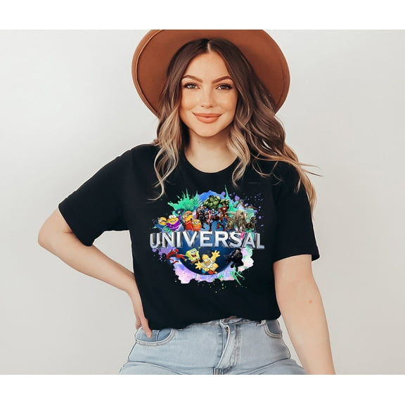Universal Studios Family Trip 2024 T-shirt Boys Girls Theme Park Shirt, Universal Fan Gift, Men Women Tee, Black Color Size S