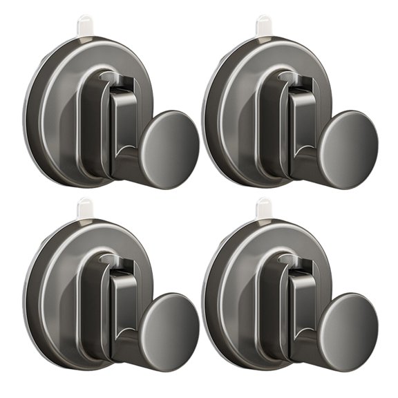 Shoreew 1/2/4/6Pcs Suction Cup Hooks No Drill Suction Towel Holder Multifunctional Glass Door Hooks Bathroom Hanging Hooks