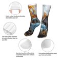 thumbnail image 3 of KLL Rustic Vintage Truck Autumn Print Womens Crew Socks Athletic Middle Tube Long Socks Novelty Socks Gifts For Men, 3 of 7