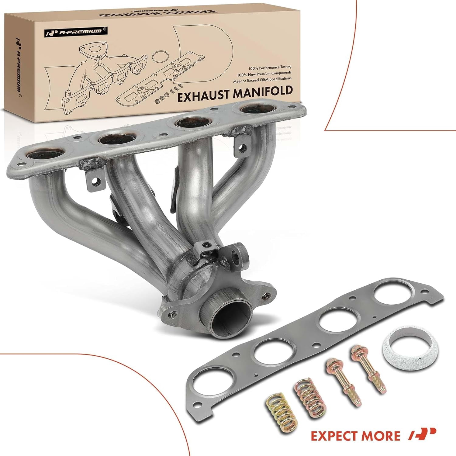 A-Premium Exhaust Manifold with Gasket Kit Compatible with Chevrolet Prizm 1998-2002 Toyota Corolla 1998-2001 L4 1.8L