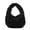 Black, variant on Fashionable Textured Lace Ruffed Handheld Purse for Women Multipurpose Carrying Style Modern Feminine Aesthetic Handbag
