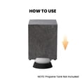 thumbnail image 2 of VENTOPYR Outdoor Hideaway Tank Table for Gas Fire Pits, Hides Standard 20lb Propane Tank Cover w Side Handles (Gray), 2 of 7