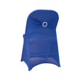 thumbnail image 3 of BalsaCircle Royal Blue Spandex Stretchable Folding Chair Cover Silver Rhinestone Buckled Sash Band Slipcovers Wedding, 3 of 8