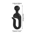 thumbnail image 3 of 50pcs/Set Plastic Hooks for Gazebo Curtains, Invisible Curtain Track Hooks for Mosquito Netting and Gazebo Curtains Home Hotel Supplies, Black, 3 of 7
