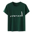 thumbnail image 4 of Charmgo Summer Tops for Women 2024, Women's Human and Animal Print Shirt Short Sleeve Round Neck T Shirt Fashion Lightweight Soft Casual Summer Clothes Graphic Tees for Women Blouses for Women Green, 4 of 4