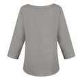 thumbnail image 5 of IROINNID Ladies Long Sleeve T Shirts O-Neck Printing Loose Home Autumn T-shirt Tops,Gray, 5 of 6
