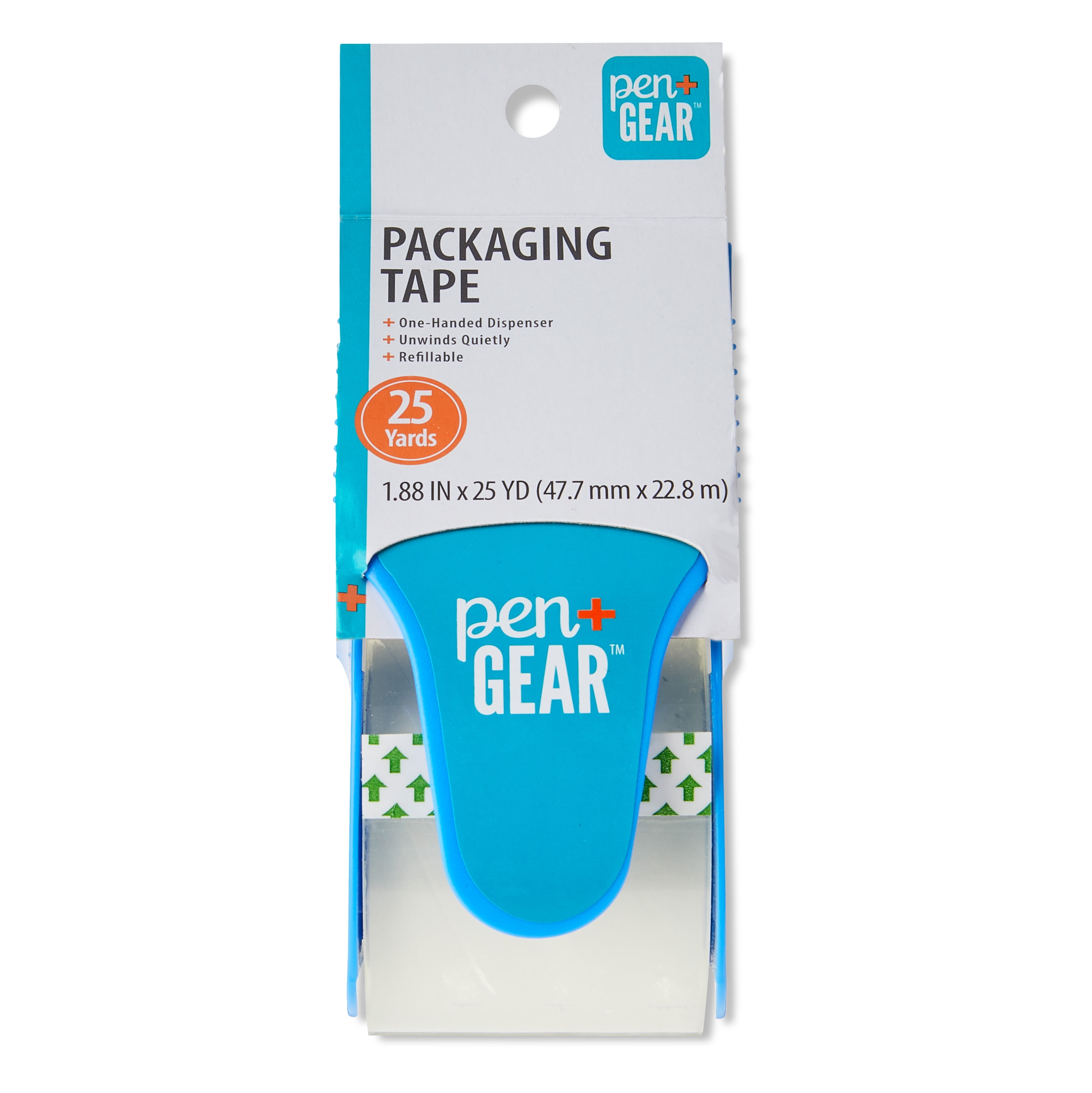 (2 pack) Pen+Gear Packaging Tape 25 Yard DISP, Size:48mm×22.9m×68um, Clear Color, 1 Pack