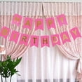 thumbnail image 1 of Guirlande d'Anniversaire Colorée Décoration de Fête Bannière Joyeux Anniversaire Réutilisable Décoration d'Anniversaire Longue Drapeau de Fête, Rouge Rose, 1 of 6