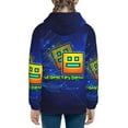 thumbnail image 4 of Kids Geometry Dash Hoodie 3d Printed Zip Up Hooded Sweatshirt With Pocket For Boys Girls, 4 of 7