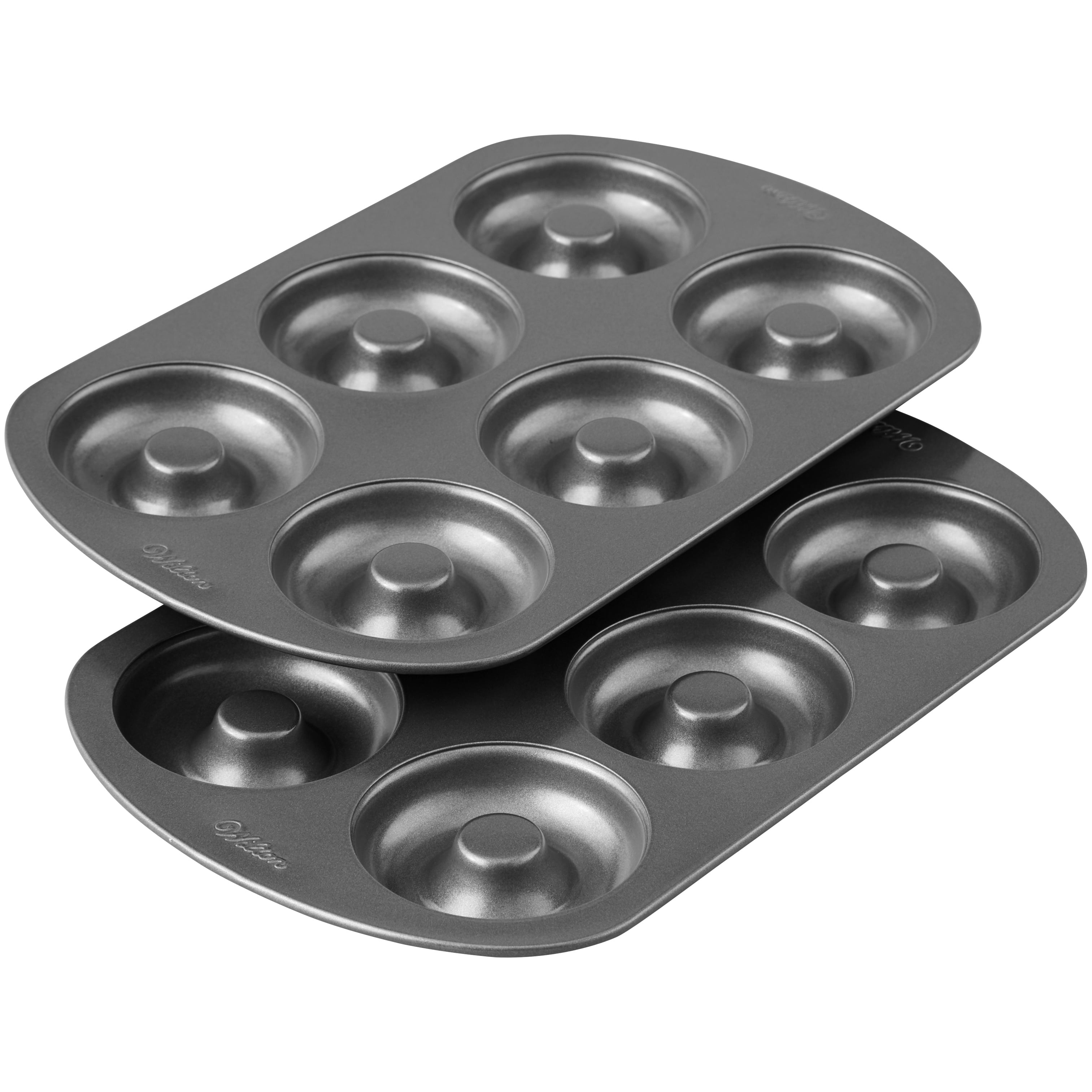 Set of 3 Makes Individual Full-Sized 3 1/4 Donuts Non-Stick 6-Cavity Donut Baking Pans 