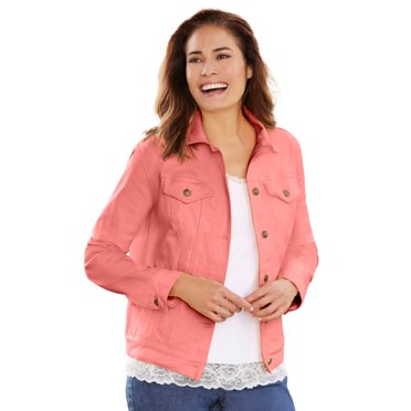 Agnes Orinda Women S Plus Size Jean Jackets Button Down Denim Bomber Jacket Walmart Com