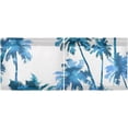 thumbnail image 3 of Palm Tree Kitchen Curtains 2 Panels UV Protected Tier Curtains, Half Window Curtains Kitchen Tiers for Guest Room Bathroom Sink Laundry Room Basement,24 x 27 Inch, 3 of 7