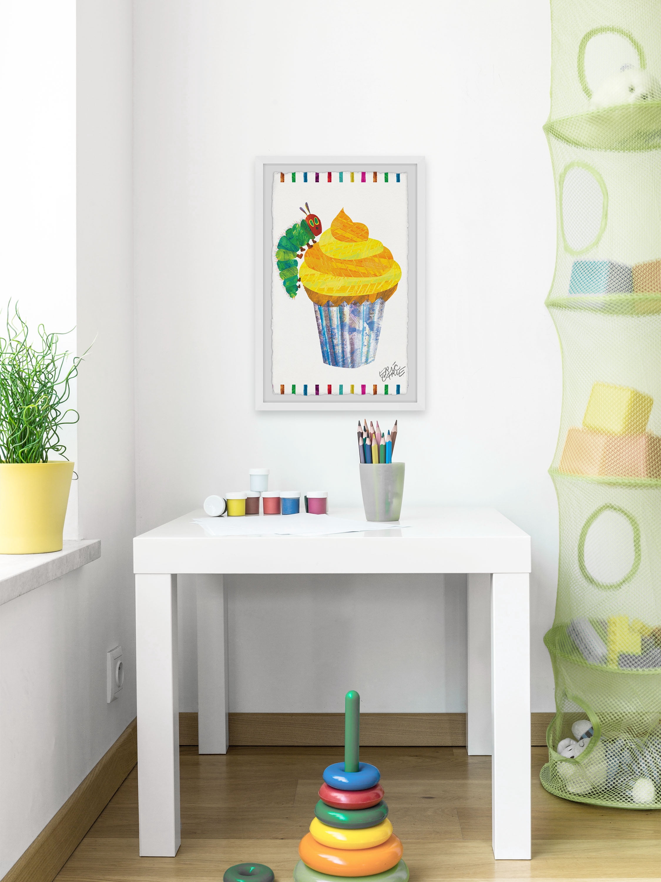 Marmont Hill Caterpillar Cupcake by Eric Carle Framed Wall Art