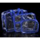 thumbnail image 1 of Bolsa de cosméticos transparente de 3 piezas, bolsa de cosméticos de viaje de plástico impermeable, bolsa de viaje de PVC transparente impermeable (azul), 1 of 5