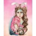 thumbnail image 2 of Sheena Pike Art 20x24 White Modern Wood Framed Museum Art Print Titled - Bunny - Only Friend in the World, 2 of 4