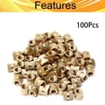 thumbnail image 4 of Wekity Écrous Moletés Filetage Femelle M5x8mm, 100 Pcs OD Laiton Fileté Insert Écrous d'Injection Joint Soudé Hydraulique Kit Assortiment pour Impression 3D Moulage par Injection-0621, 4 of 5