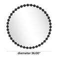 thumbnail image 3 of CosmoLiving by Cosmopolitan 36" x 36" Black Round Beaded Wall Mirror, 3 of 14