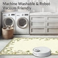 thumbnail image 5 of ODIKA 4'x6' Machine Washable Non-Slip Area Rug, Elegant Botanical Garden Trellis Hand Crafted Oval High Traffic Rug, Ivory, 233020, 5 of 7