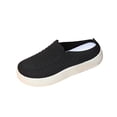 thumbnail image 2 of Miluxas Women Breathable Mesh Slip On Mules Closed Toe Backless Sneakers Lightweight Breathable Comfortable Walking Shoes Black 8.5(41), 2 of 9