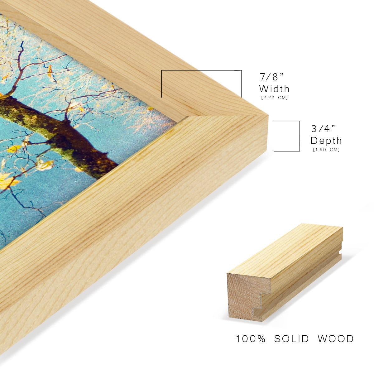 Autumn Tapestry III -Framed Print w/glass-Natural Wood