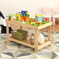 thumbnail image 3 of Infans Patented Wood Kids Activity Play Table Block Table Multifunction W/Storage Natural, 3 of 7