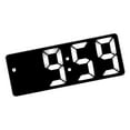 thumbnail image 4 of LED Mirror Alarm Clock USB Electronic Digital Table Rechargeable Mirrored Decoration SuppliesRectangular Black Exterior White Lamp, 4 of 5