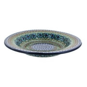 Blue Rose Polish Pottery Mardi Gras Soup Plate
