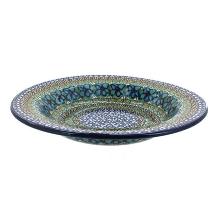 Blue Rose Polish Pottery Mardi Gras Soup Plate