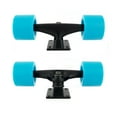 thumbnail image 2 of Victory Jump Cruiser Skateboard Trucks and Wheels Set, Skateboard Accessories, Skateboard Trucks 5 inch, Skateboard wheels 60mm, Skateboard Bearings (5 inch Black Truck w 60mm Sky Blue Wheels), 2 of 7