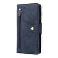 thumbnail image 4 of Feishell for Google Pixel 8a Wallet Case with Wrist Strap,Premium PU Leather Zipper Pocket Magnetic Buckle Folio Flip ID Credit Card Slots Shockproof Kickstand Phone Case for Women Men,Blue, 4 of 15