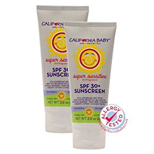 California Baby Sans parfum SPF 30 + Crème solaire -. 2,9 oz, Pack 2
