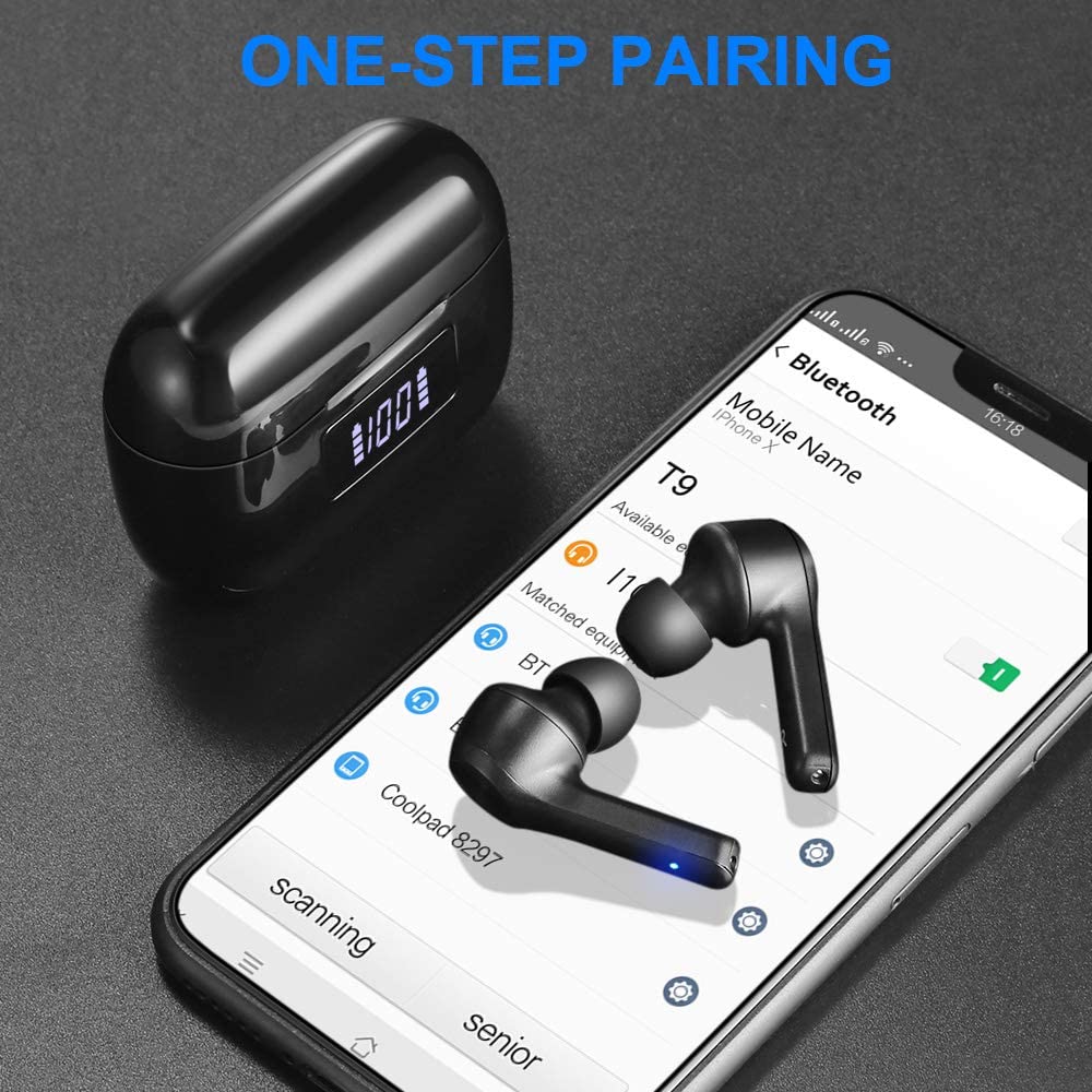 Wireless Earbuds Bt Compatible Earbuds 5 2 Headphones Noise Cancellation  Earphones 24h Playtime Pop Ups Auto Pairing In Ear Hi Fi Stereo Sound Mic  Ipx7 Waterproof Headset For Iphone Ios - Electronics - Temu Spain