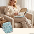 thumbnail image 5 of HELLHERO Soft Quilted Bible Cover for Women, Pockets Portable Bible Cover Case Polyester Fabric Book Protector Aqua Floral, 5 of 9