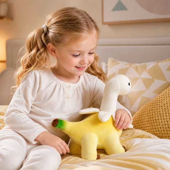 Bananasaurus Plush, 10" Cute Banana Dinosaur Plushies Toy for Fans Gift, Soft Banana Dino Stuffed Animal Doll for boy, Adults, Yellow Dinosur Stuffed Animal