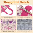 thumbnail image 4 of Pioneer Flower Floral Print Pattern Insulated Lunch Bag for Women & Adults,Large Portable Soft Cooler Lunch Bag,Thermal Food Storage Tote with Pearl Cotton,8.66L,8.75x5.75x9.5 Inch, 4 of 6