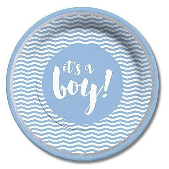 C.R. Gibson Paper Lunch/Dessert Plates, It's a Boy, 8 Count by C.R. Gibson
